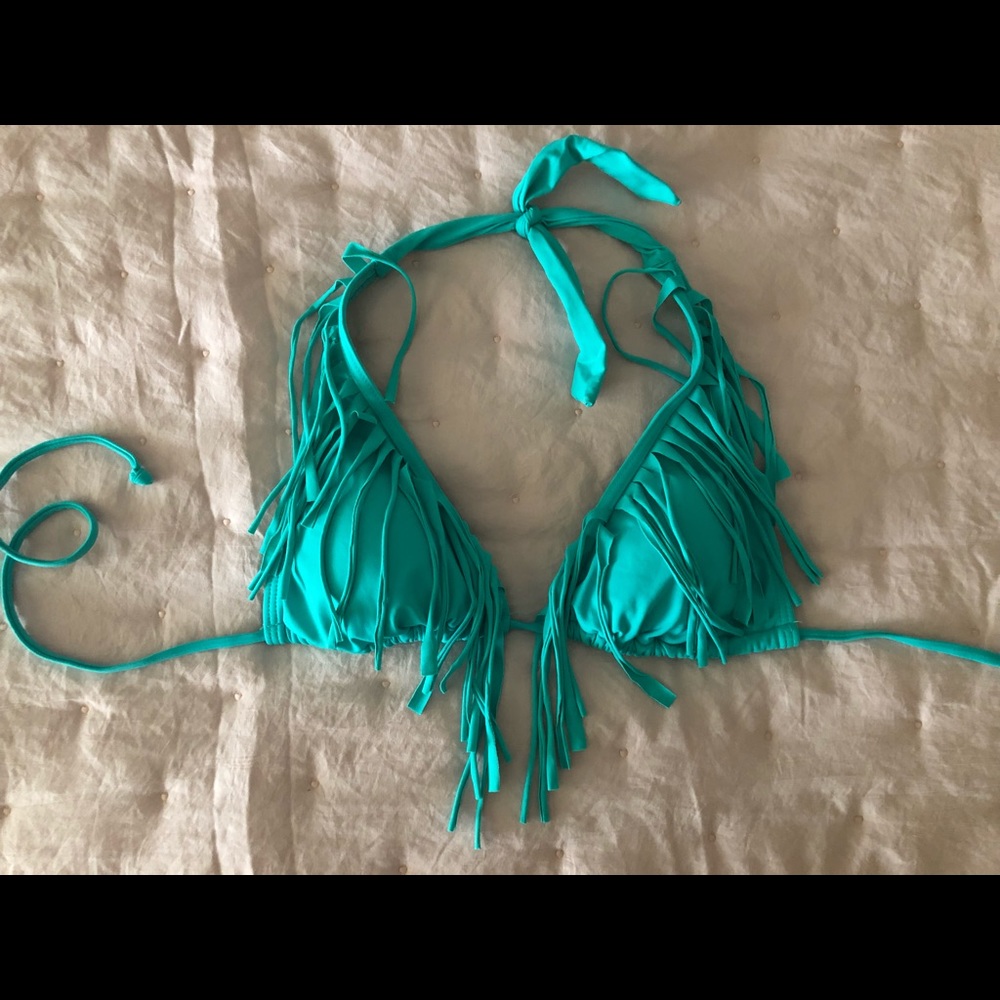 Turquoise bikini top
